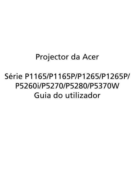 Mode d'emploi ACER P5280