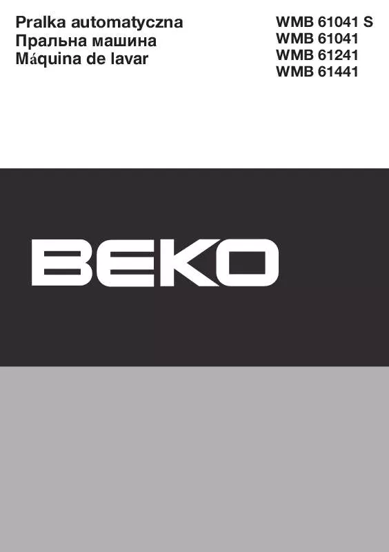 Mode d'emploi BEKO WMB 61441