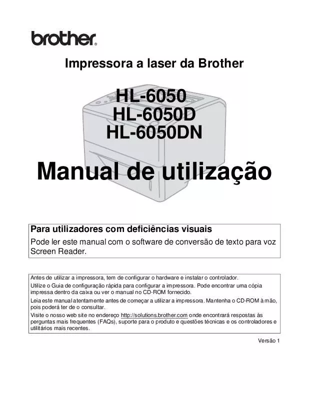 Mode d'emploi BROTHER HL-6050