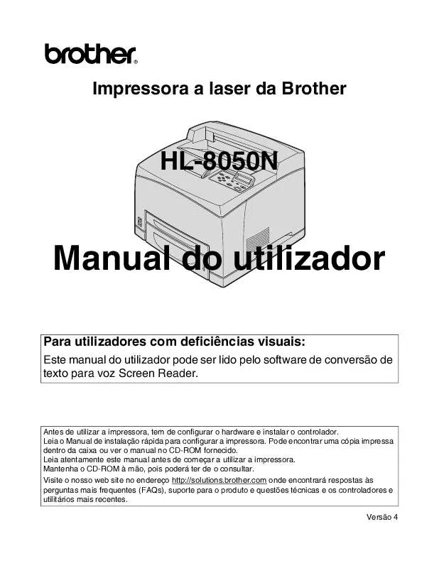 Mode d'emploi BROTHER HL-8050N