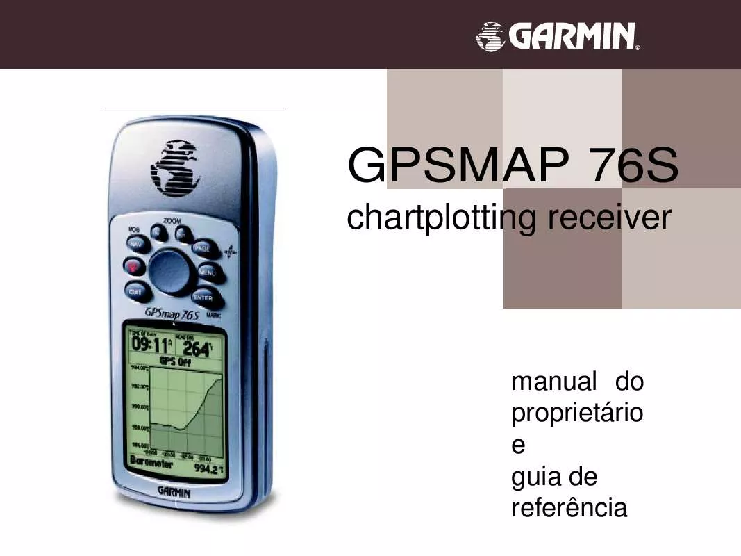 Mode d'emploi GARMIN GPSMAP 76S