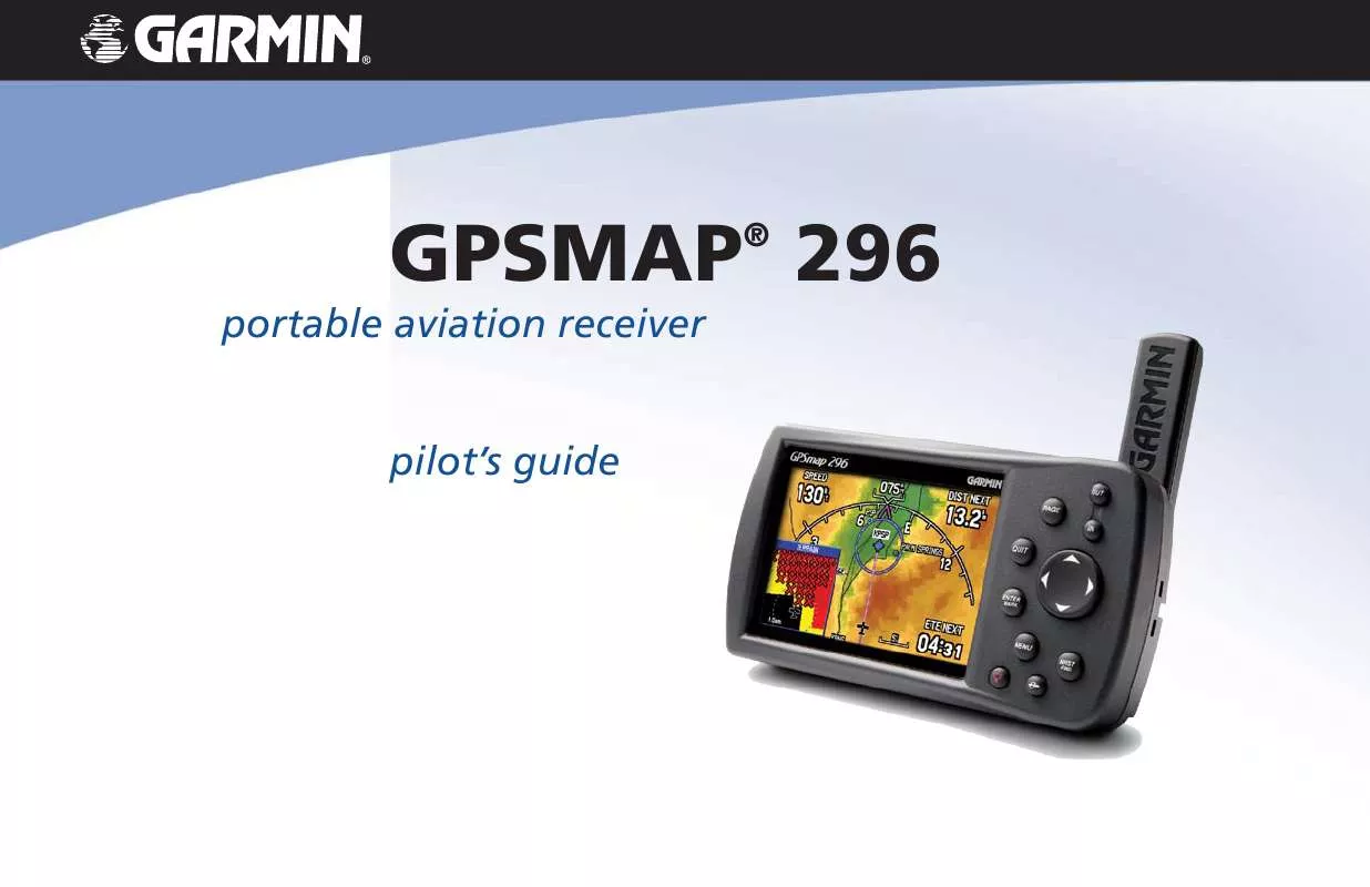 Mode d'emploi GARMIN GPSMAP 296