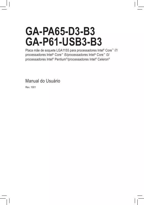 Mode d'emploi GIGABYTE GA-PA65-D3-B3