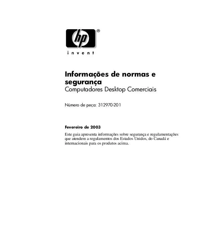 Mode d'emploi HP D325 MICROTOWER DESKTOP PC