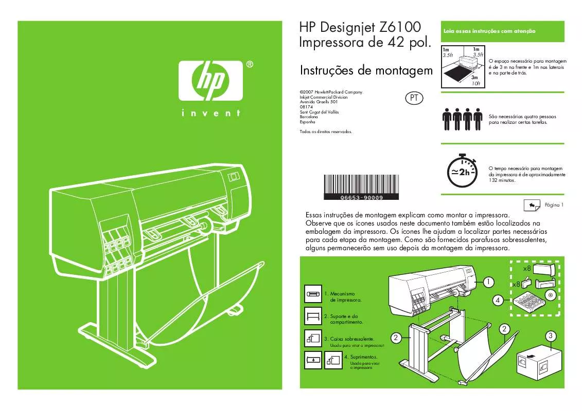 Mode d'emploi HP DESIGNJET Z6100