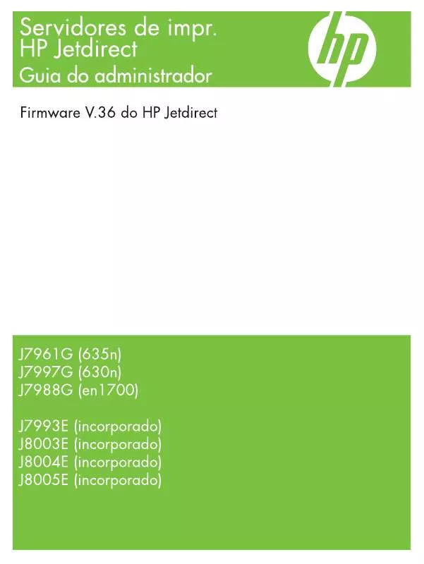 Mode d'emploi HP JETDIRECT EN1700 IPV4/IPV6 PRINT SERVER