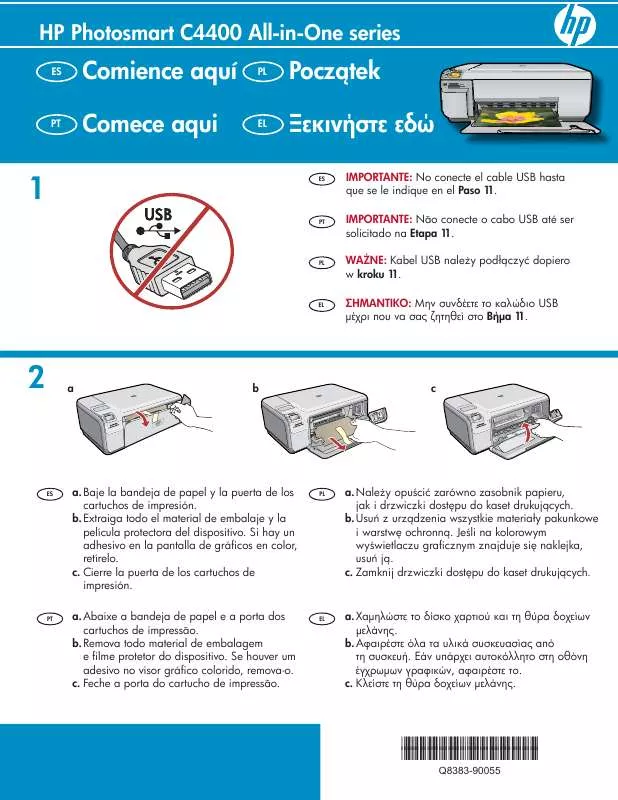 Mode d'emploi HP PHOTOSMART C4400 ALL-IN-ONE