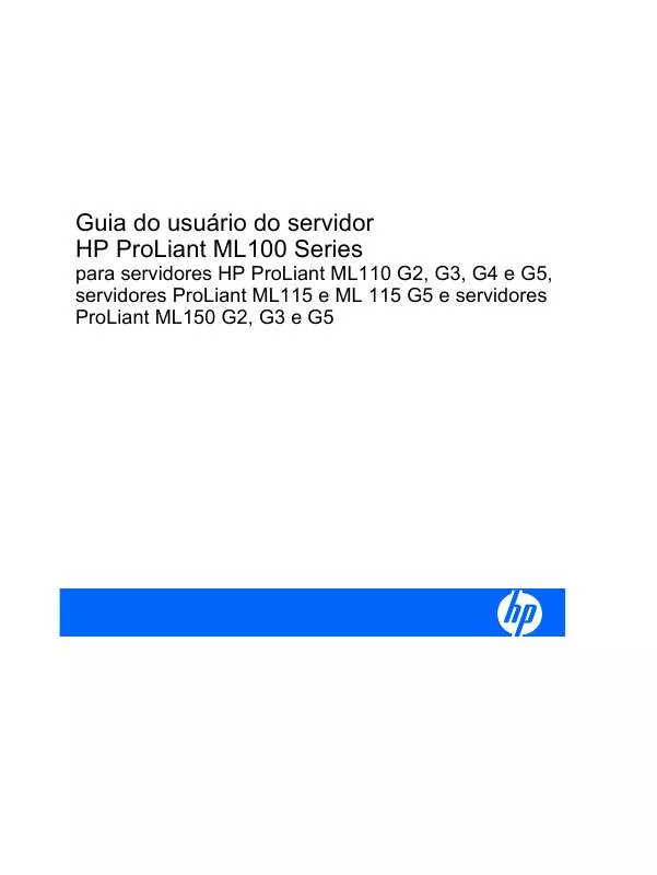 Mode d'emploi HP PROLIANT ML110 G4 SERVER