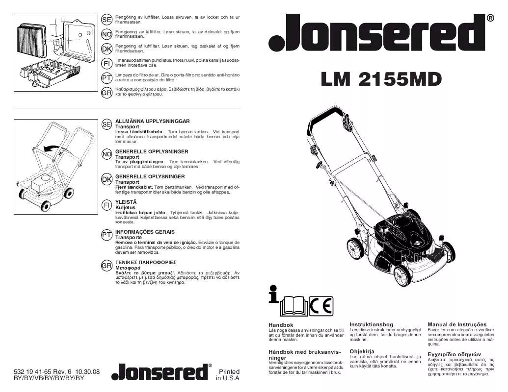 Mode d'emploi JONSERED LM 2155 MD