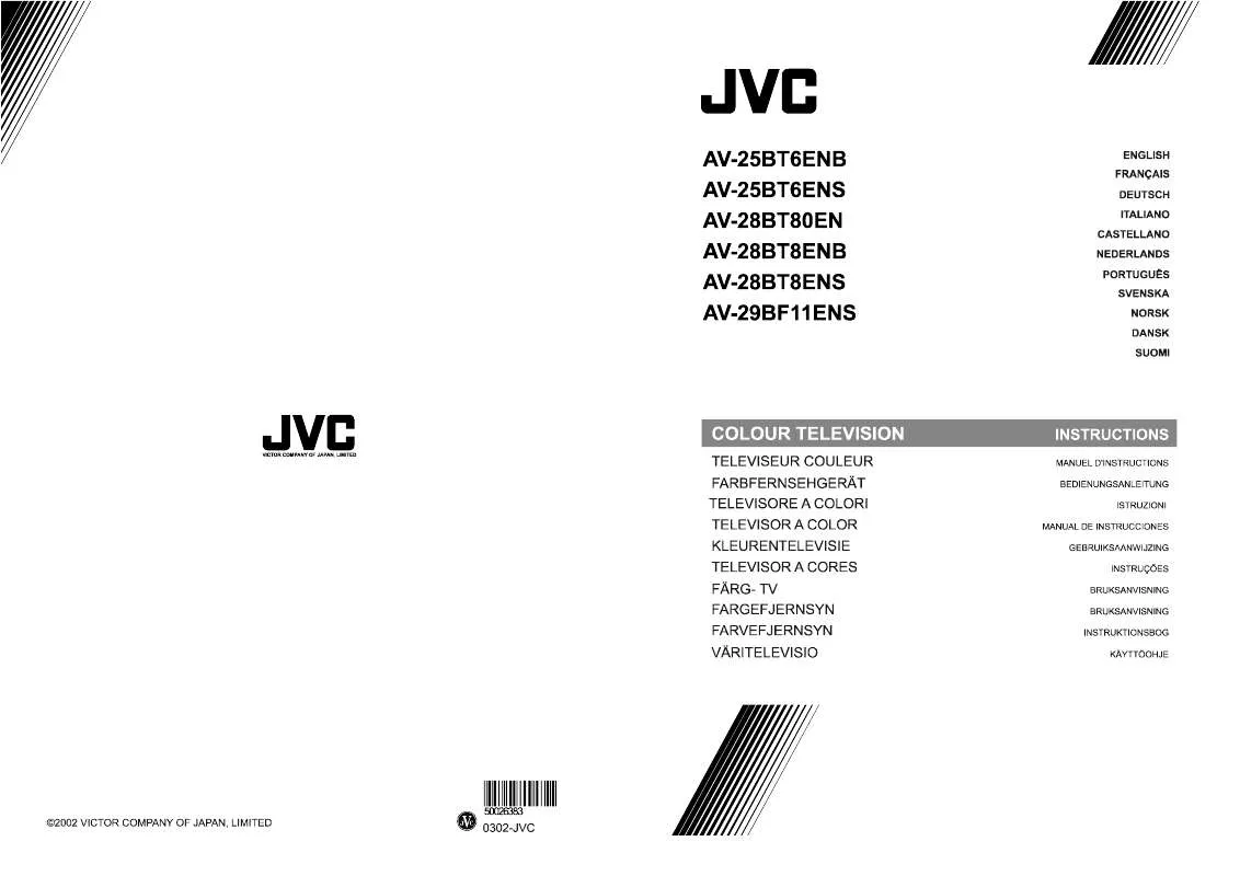 Mode d'emploi JVC AV-29BF11ENS