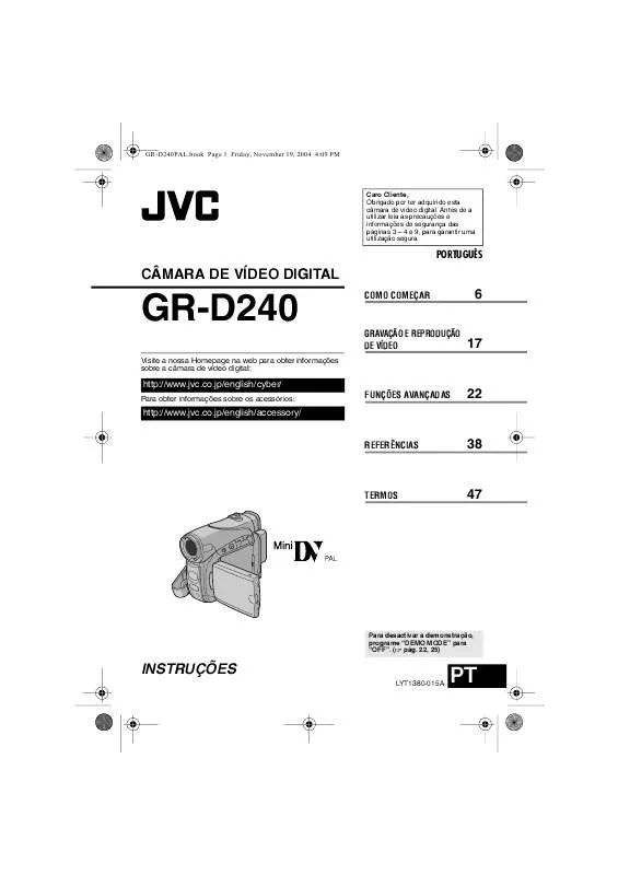 Mode d'emploi JVC GR-D240
