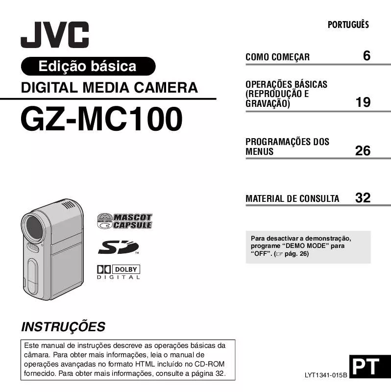 Mode d'emploi JVC GZ-MC100EX
