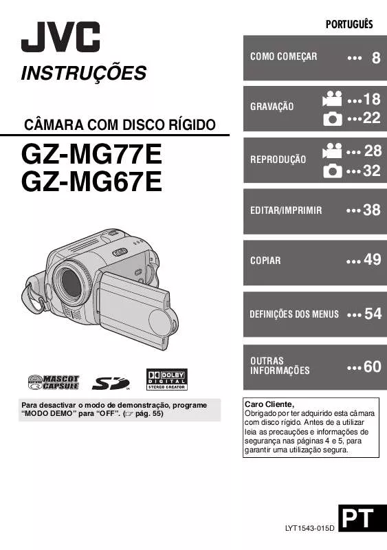 Mode d'emploi JVC GZ-MG67E