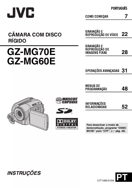 Mode d'emploi JVC GZ-MG70EX