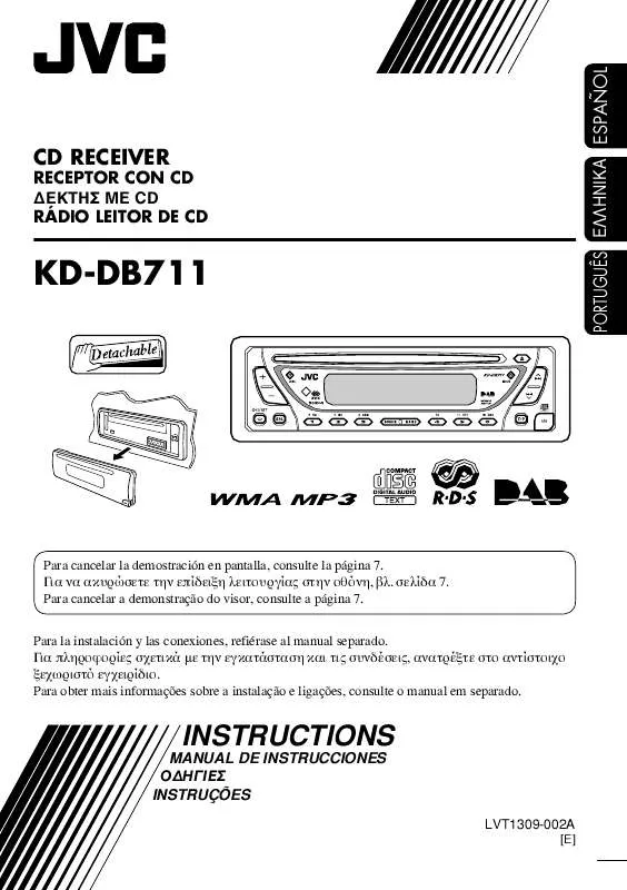 Mode d'emploi JVC KD-DB711E