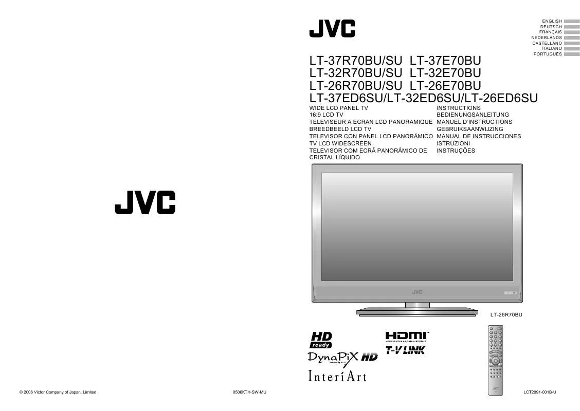 Mode d'emploi JVC LT-26/32/37R70BU/SU