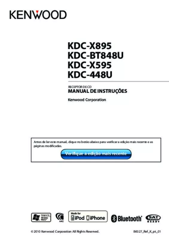Mode d'emploi KENWOOD KDC-BT848U