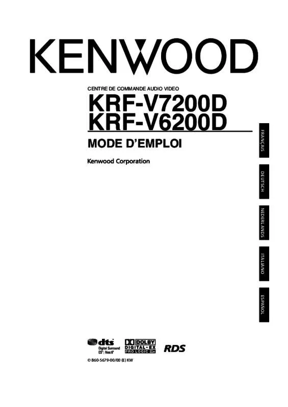 Mode d'emploi KENWOOD KRF-V6200D