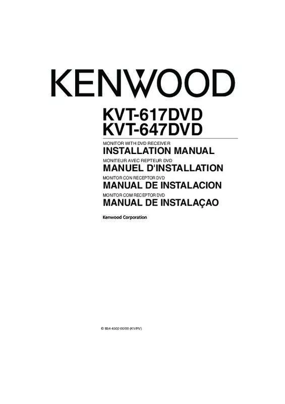 Mode d'emploi KENWOOD KVT-647DVD