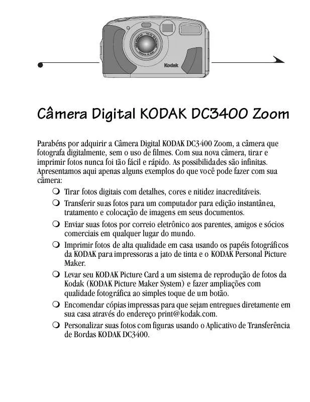 Mode d'emploi KODAK DC3400