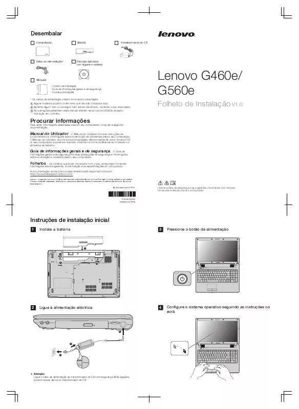 Mode d'emploi LENOVO G460E