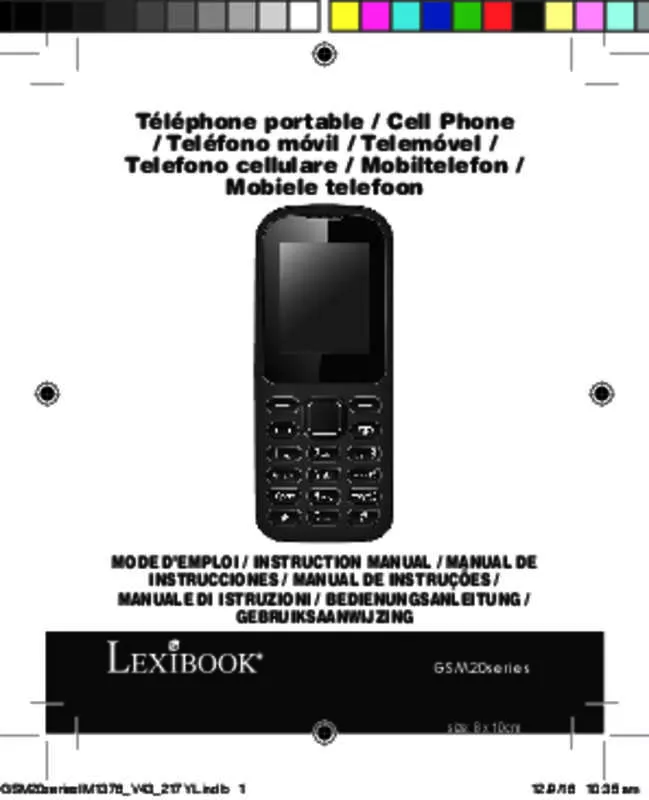 Mode d'emploi LEXIBOOK GSM20FZ