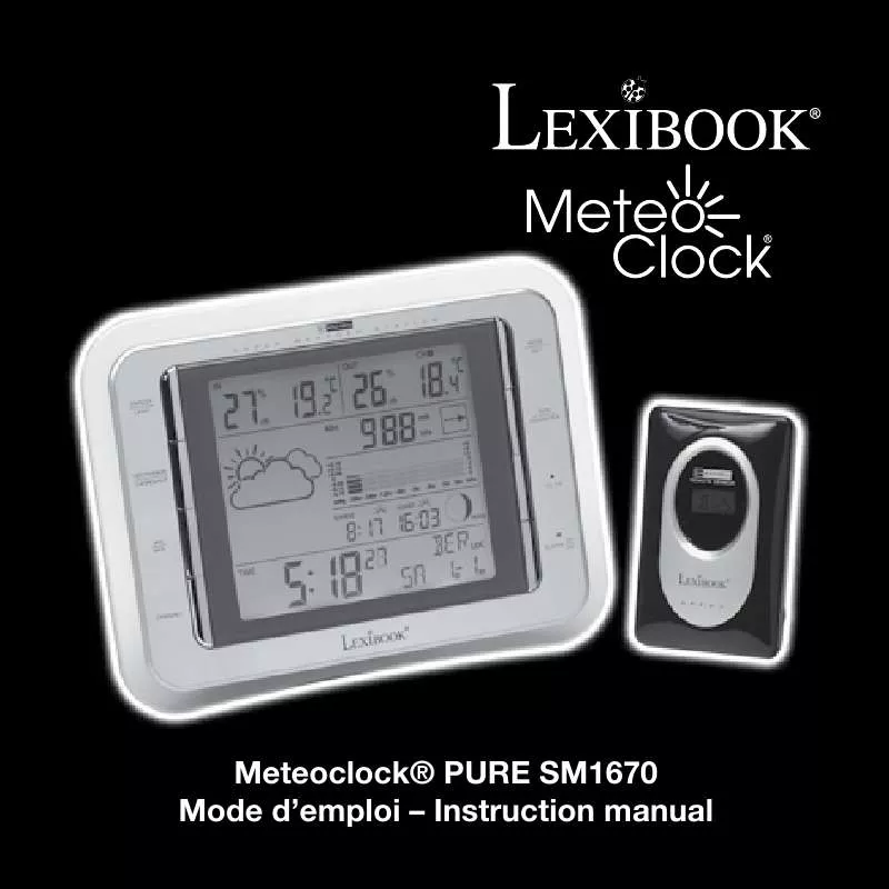 Mode d'emploi LEXIBOOK METEOCLOCK PURE SM1670