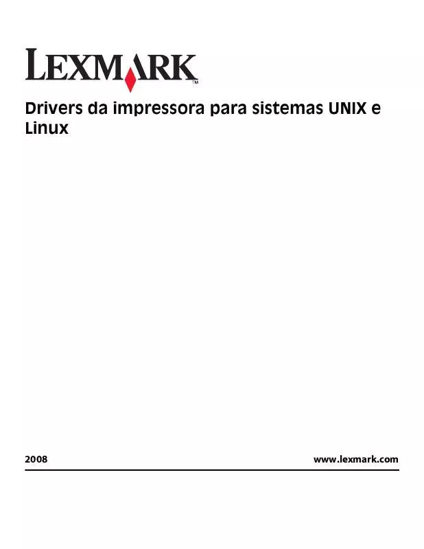 Mode d'emploi LEXMARK PRINT DRIVERS FOR UNIX AND LINUX SYSTEMS