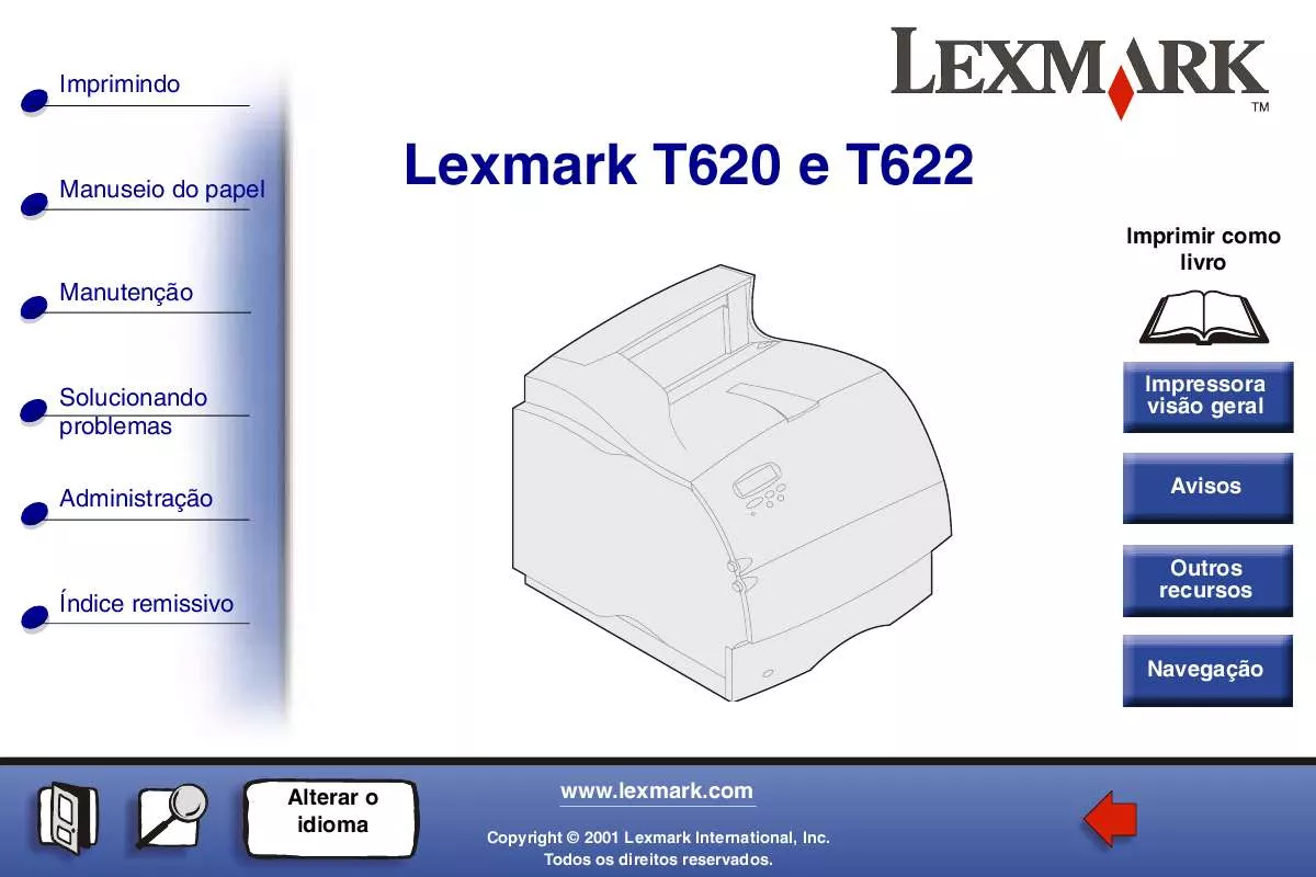 Mode d'emploi LEXMARK T622