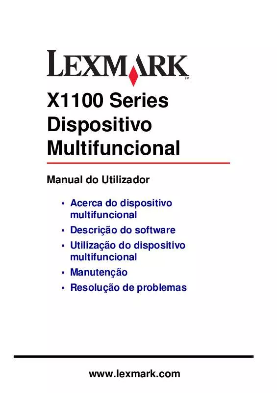 Mode d'emploi LEXMARK X1150