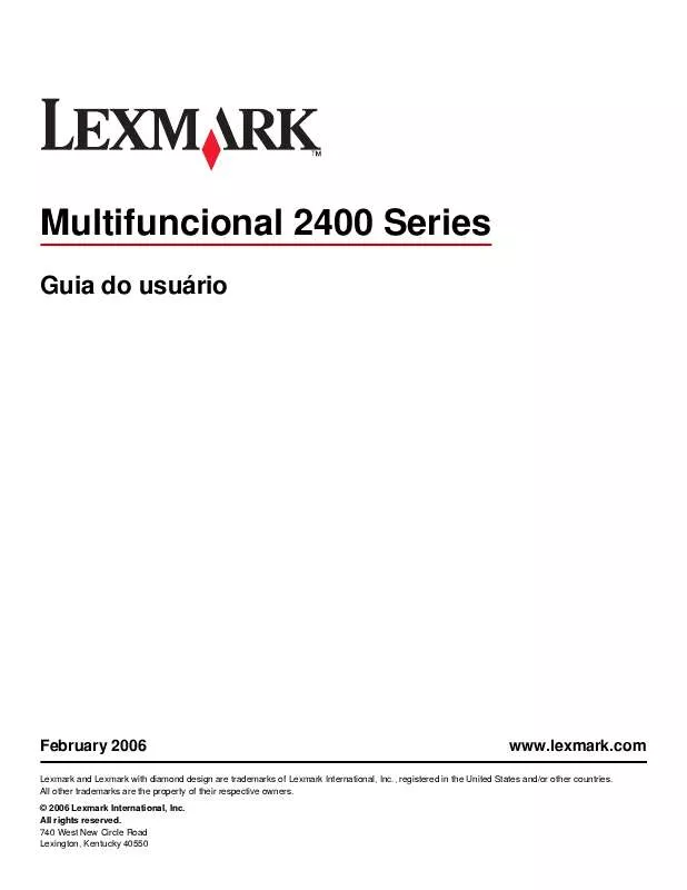 Mode d'emploi LEXMARK X2470