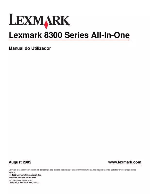Mode d'emploi LEXMARK X8350