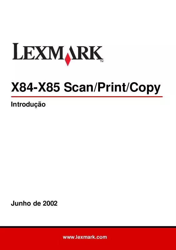 Mode d'emploi LEXMARK X84