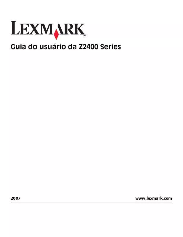Mode d'emploi LEXMARK Z2420