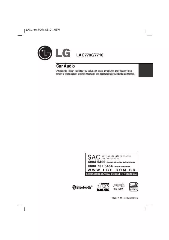 Mode d'emploi LG LAC7710