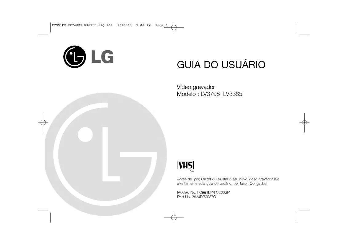 Mode d'emploi LG LV3796