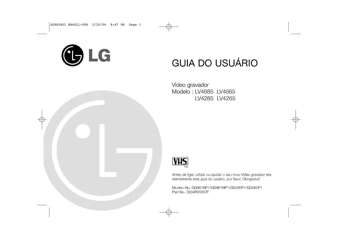 Mode d'emploi LG LV4665