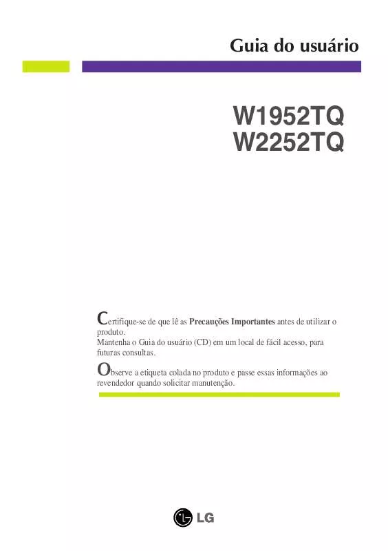 Mode d'emploi LG W2252TQ-PF