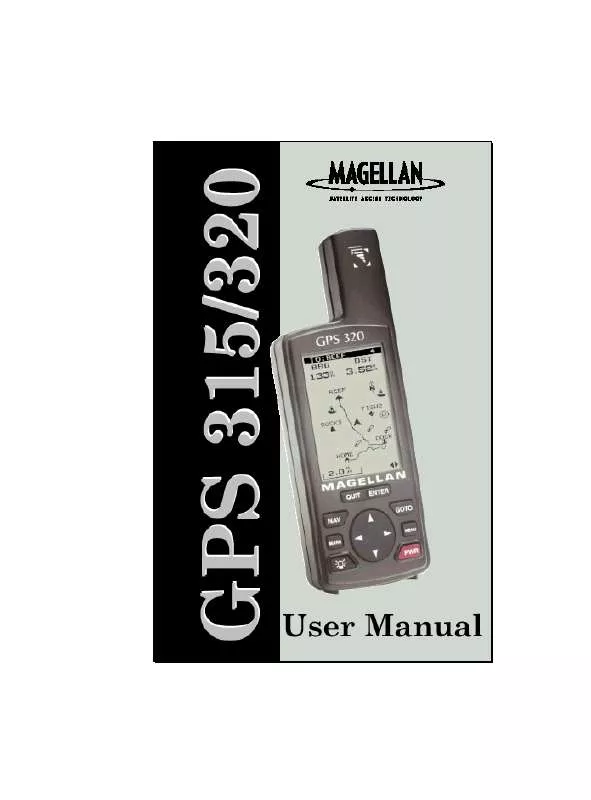Mode d'emploi MAGELLAN GPS 315
