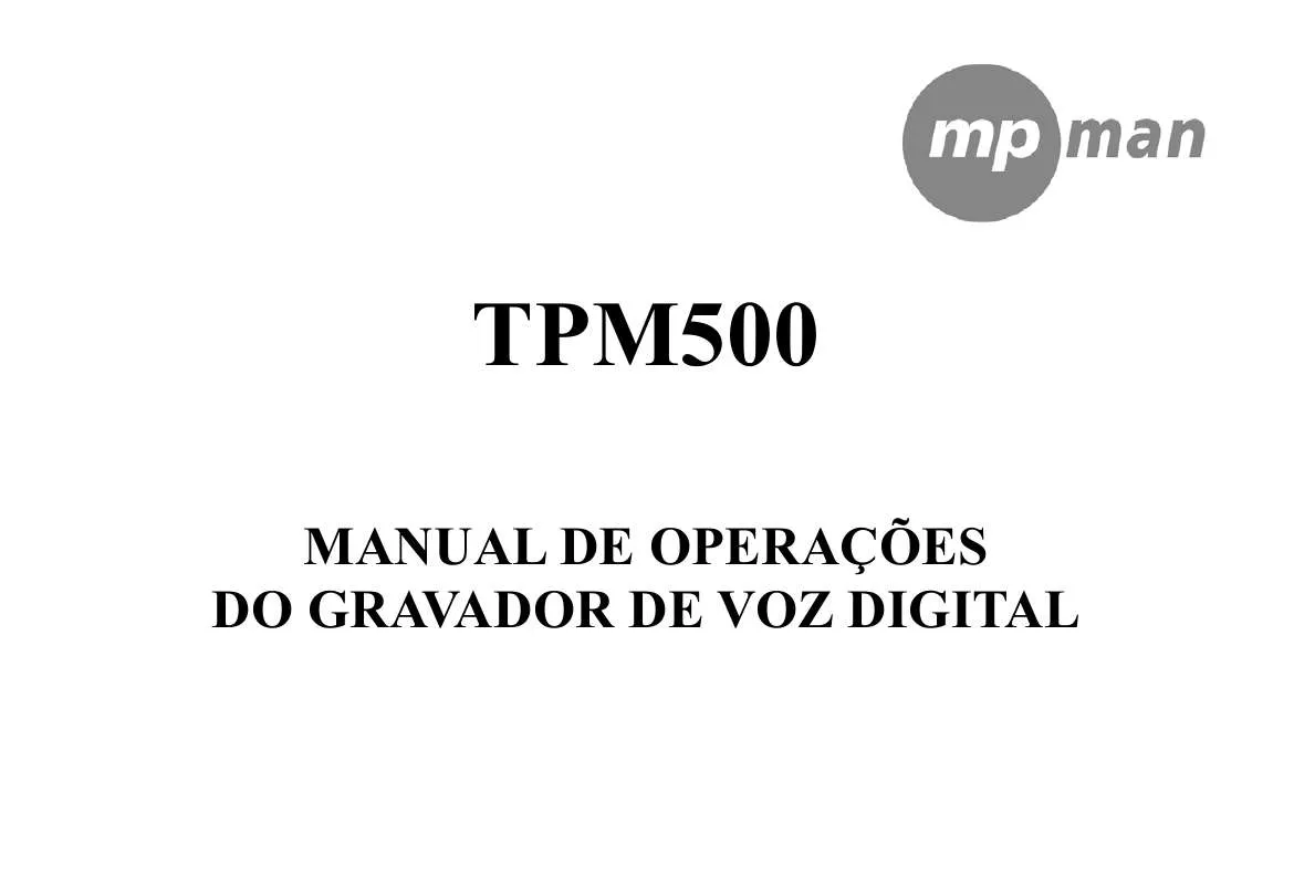 Mode d'emploi MPMAN TPM 500