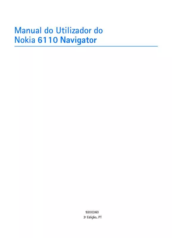 Mode d'emploi NOKIA 6110 NAVIGATOR