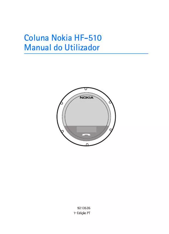 Mode d'emploi NOKIA SPEAKERPHONE HF-510