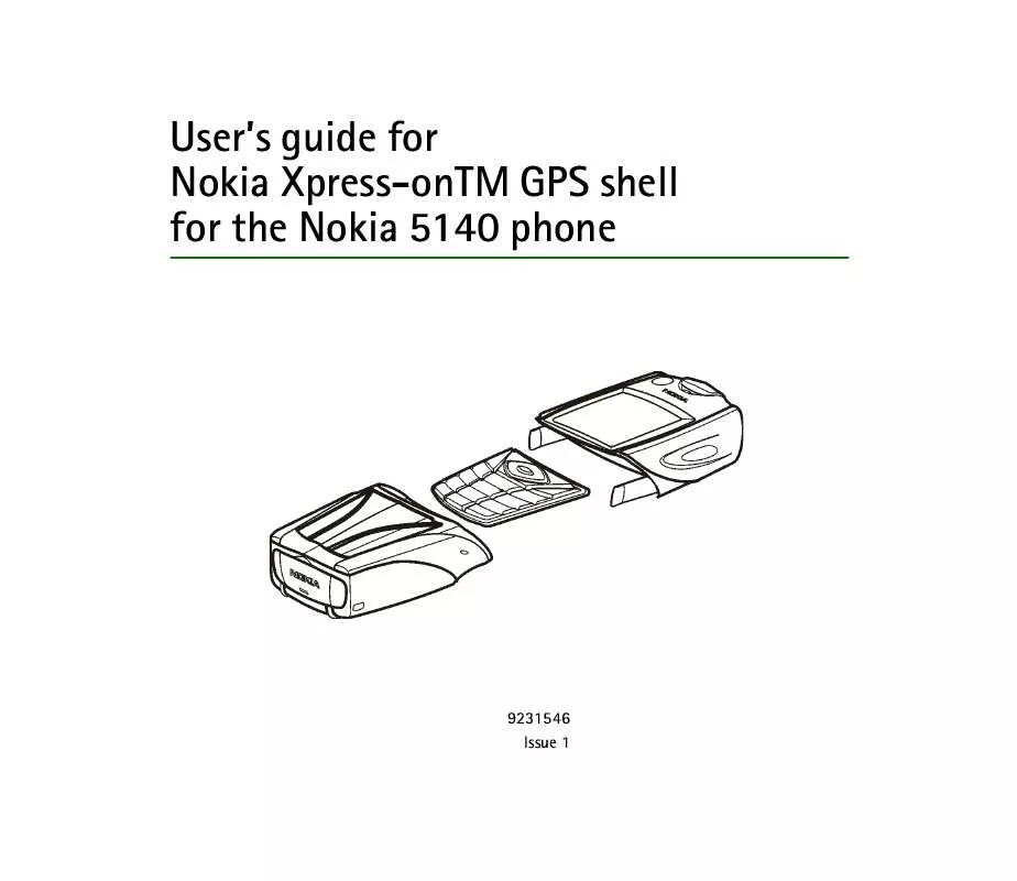 Mode d'emploi NOKIA XPRESS-ON GPS SHELL