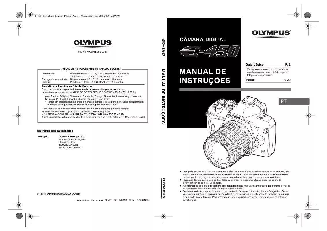 Mode d'emploi OLYMPUS E-450