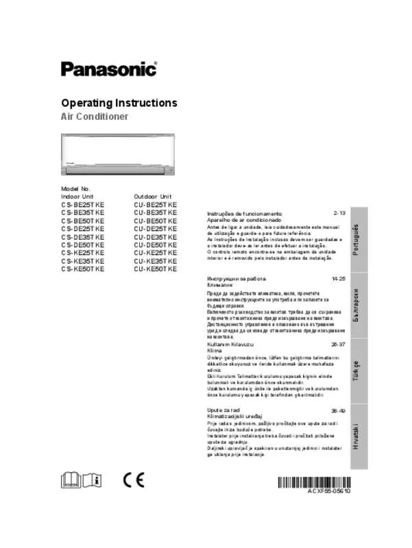 Mode d'emploi PANASONIC CSBE35TKE