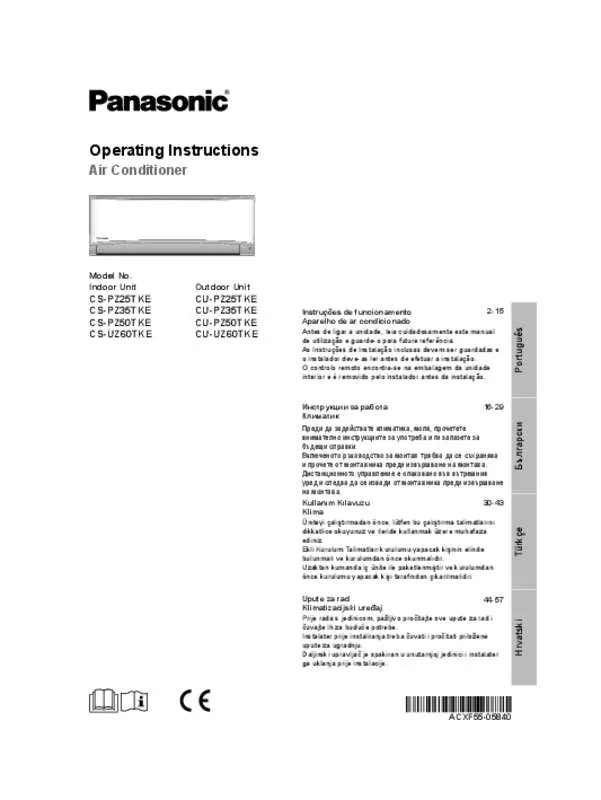 Mode d'emploi PANASONIC CSPZ50TKE