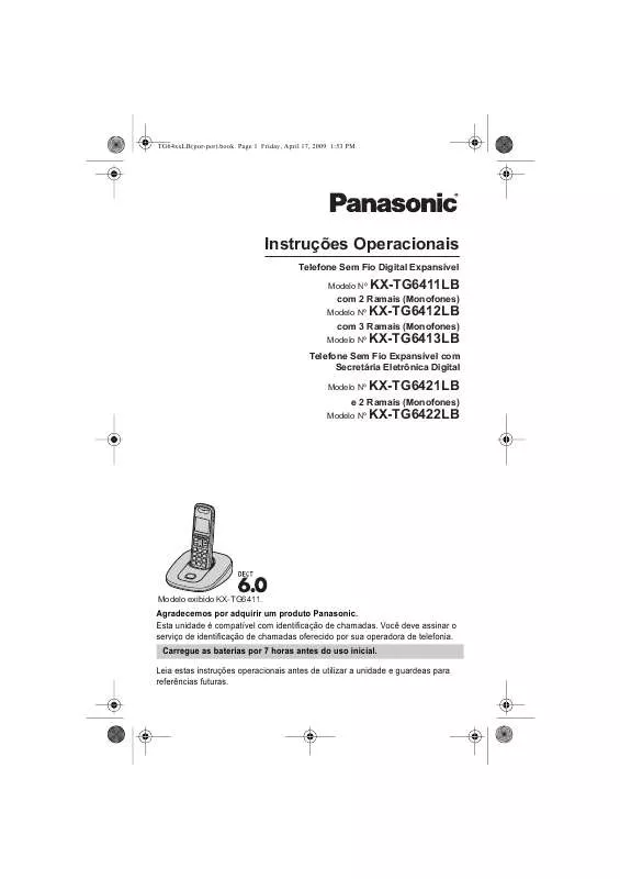 Mode d'emploi PANASONIC KX-TG6411