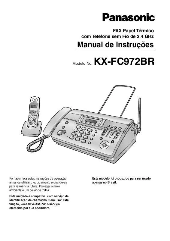 Mode d'emploi PANASONIC KX-FC972BR