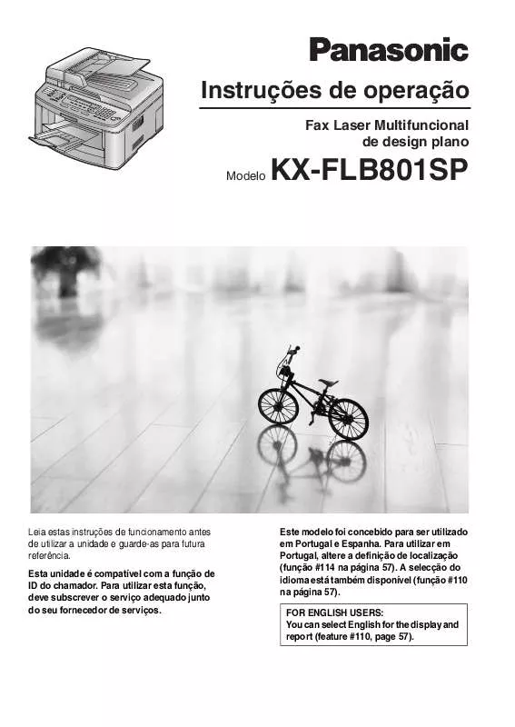 Mode d'emploi PANASONIC KX-FLB801SP