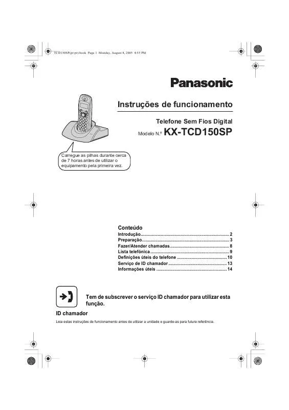 Mode d'emploi PANASONIC KX-TCD152SP